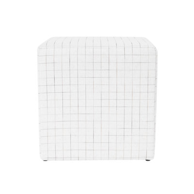  Soft Cube Ottoman - Natural Windowpane