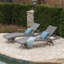 Chaise longue en osier crème