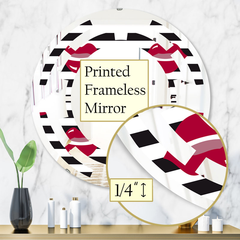 Miroir mural Space Lips, H 31,5 po x l po