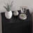 3 Drawers Dresser 26.4" W, Nightstand Chest of Drawers ,Bedside Table with Rhombus Handle-1565838029