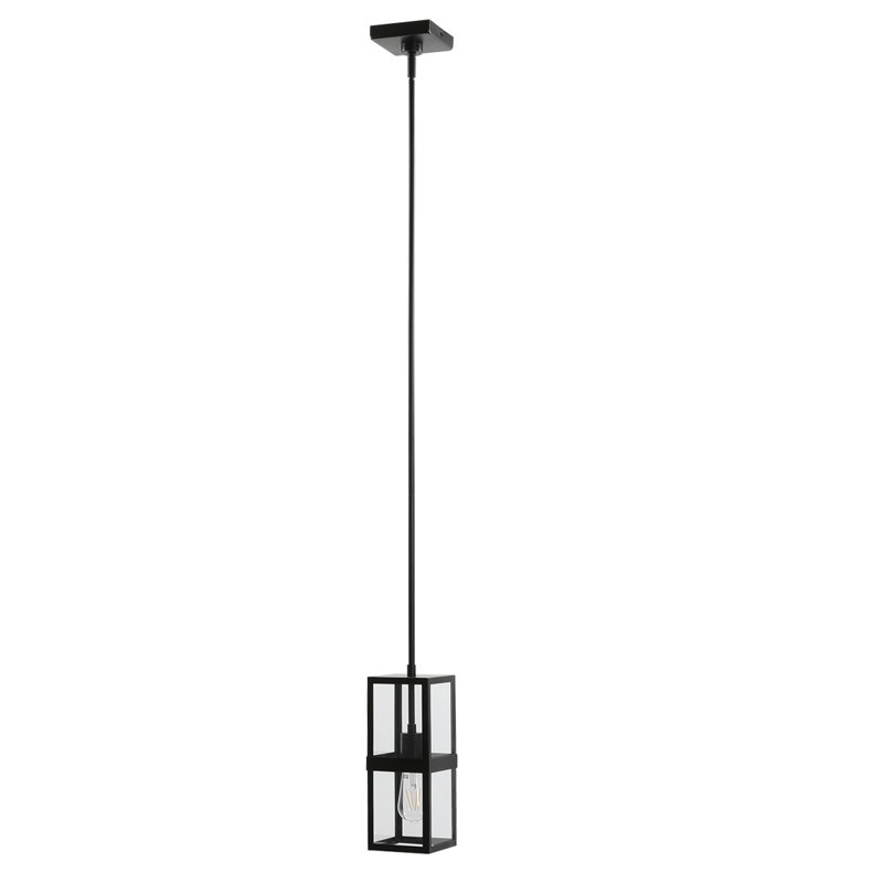 Liam 57 In. Modern Matte Black 1-light Hanging Pendant Light