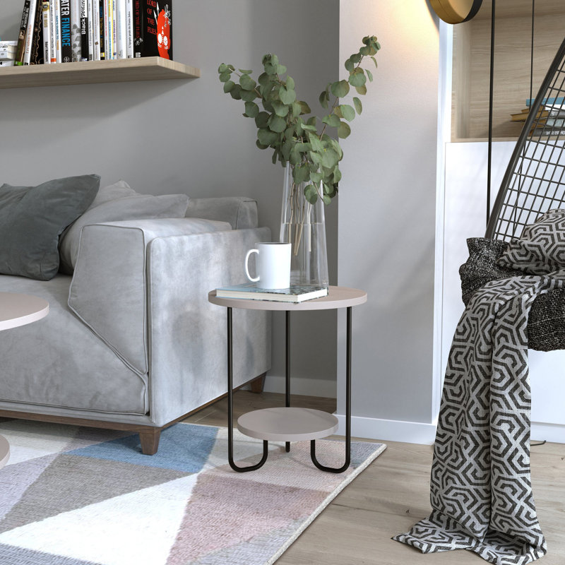 Table d'appoint Odell, Moka clair
