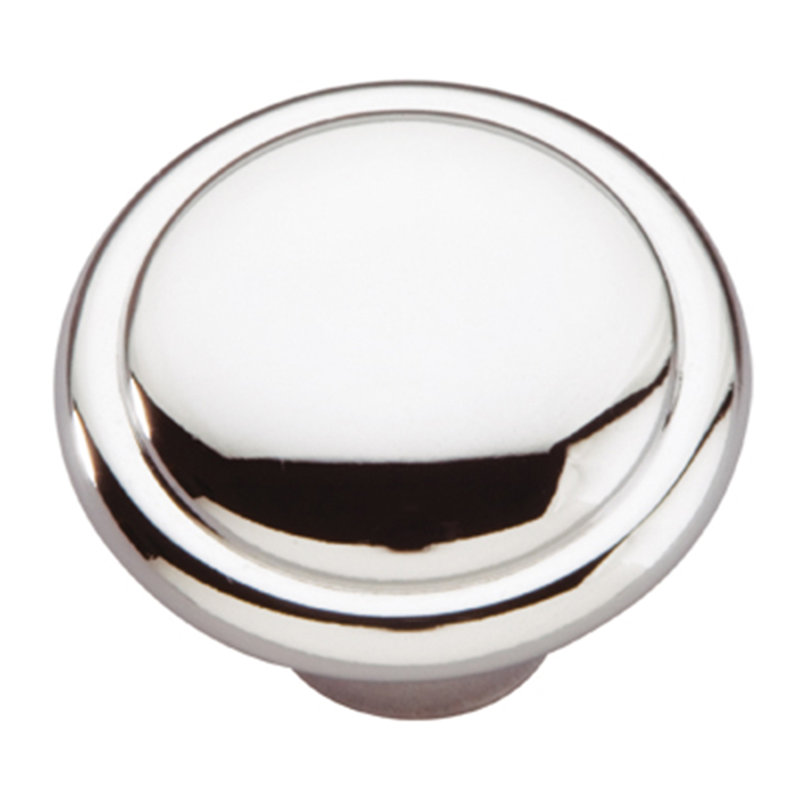 Poignée champignon Conquest Collection - Bouton d'armoire chromé de 1 3/8 po de diamètre - Quincaillerie transitionnelle pour tiroirs et armoires
