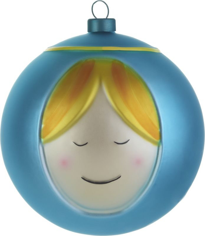Madonna 4.1'' Glass People Ball Ornament
