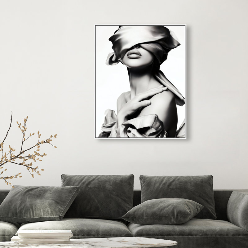 Blinded Grace I Print by Oliver Gal, 31"H x 37"W, White Floater Frame