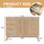 Meuble-lavabo simple 48 po en bois avec lavabo SMC intégré, 2 portes à fermeture en douceur et armoire 8 tiroirs