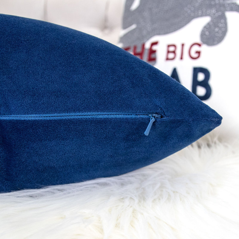  Velvet Throw Pillow, Indigo