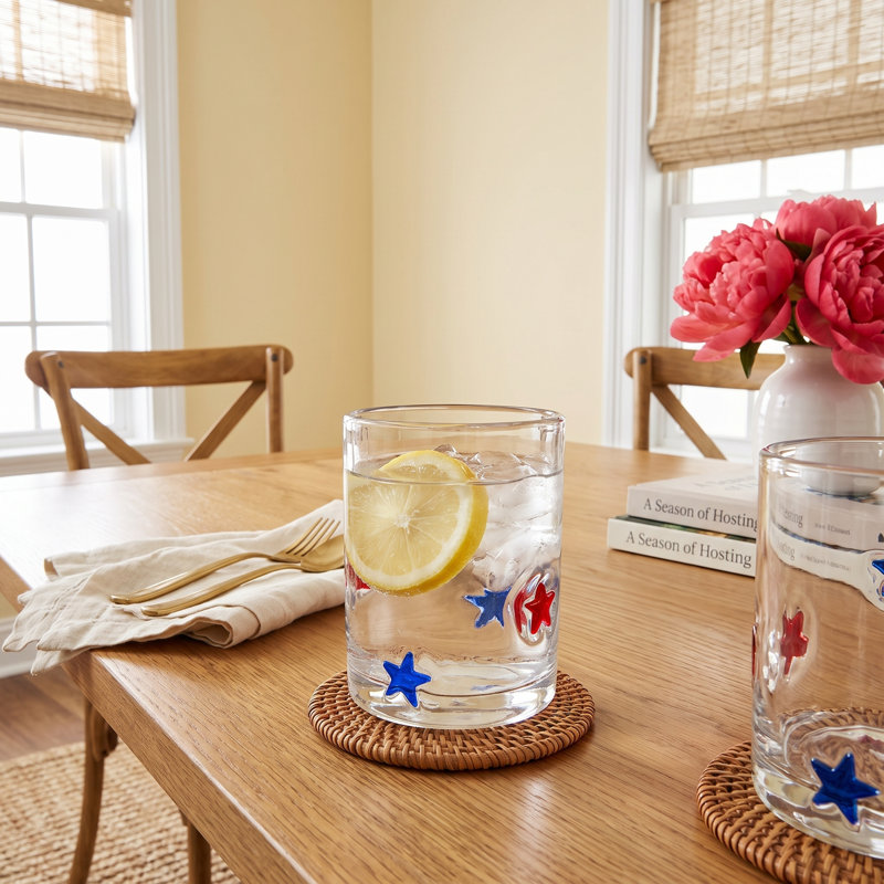 Star Double Old Fashioned Glass Clear Everyday 16 Oz