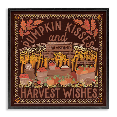 «Autumn Harvest Wishes», art de la giclée encadrée par Laura Marshall