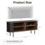 Buffet Buffet avec rangement, armoire de rangement cannelée à bord arrondi et portes coulissantes, café, console d'appoint avec crédence pour la vie, la cuisine, le couloir-1327132759-1335575206