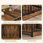 Meuble télé 71 pouces pour 2 chiens, cage décorative en bois pour chien avec support télé pour grands et petits chiens-1575570504