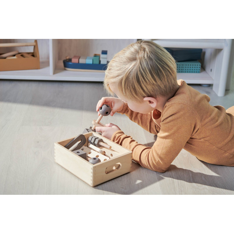 Construction Play Tool Bench Set, Brown