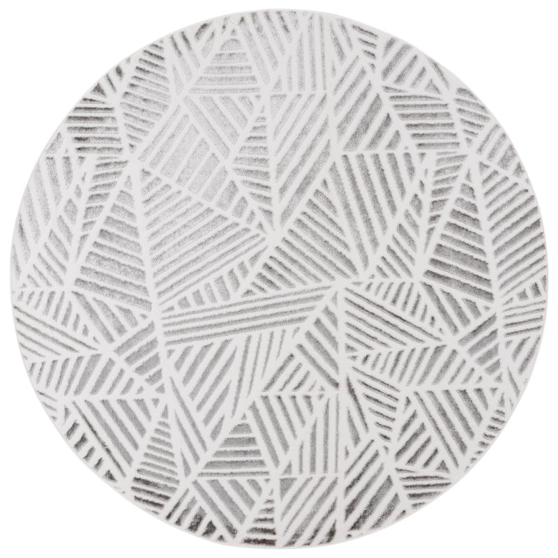 Radoika Performance Geometric Rug, Round 6'7"