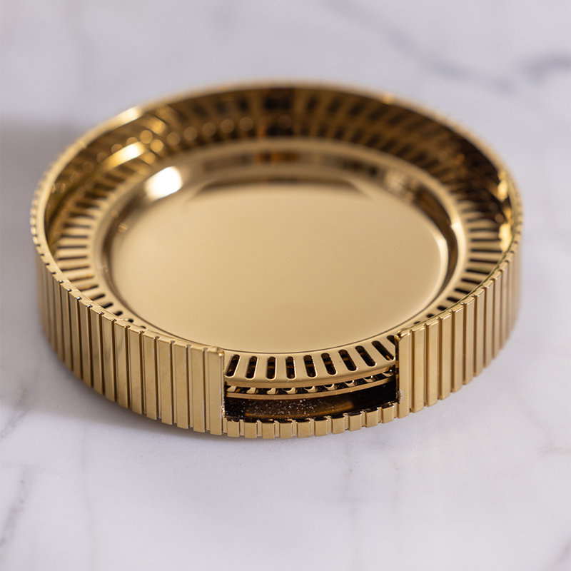 Sous-verres Striations, Doré
