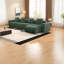 Canapé modulaire en velours spacieux, sans assemblage requis, avec repose-pieds mobile