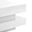 Design minimaliste ultrabrillant avec lumières DEL, table basse carrée à 2 niveaux, table centrale