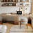 Brown+Black Rectangular Solid Wood+Acrylic desk-441715620