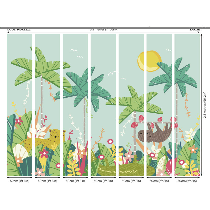Lexi-May Mural,  280cm L x 350cm W , Blue