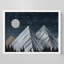 Montagnes bleues en bois sous les étoiles, Illustration moderne, petit décor, œuvre d'art moderne-101376821-101376824