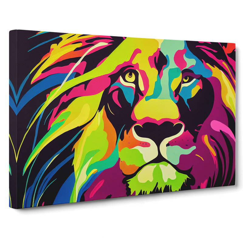 Lion Splash Vol.4 Abstract - Wrapped Canvas, 40cm H x 60cm W x 3cm D