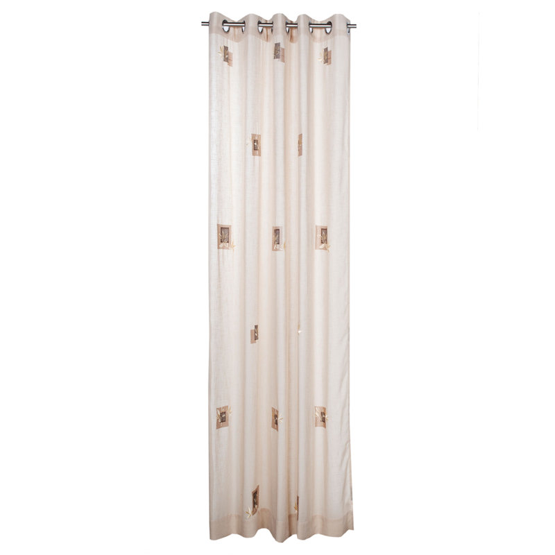  Paire de rideaux semi-transparents en polyester Adio