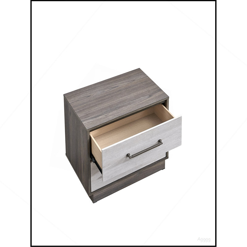 Aberdeen G02500-N Nightstand , Gray/Oak