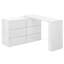 Commode 6 tiroirs en L avec commode extensible, bureau large et rangement profond pour chambre à coucher et vestiaire