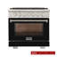 36 in. 5.2 cu. ft. Natural Gas Range and Convection Oven in Black with True Simmer Burners-640147712-640147740