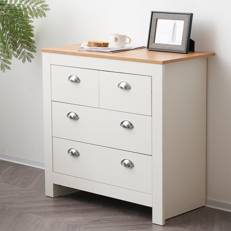 Amarelis 79cm W Chest of Drawers, White/Oak