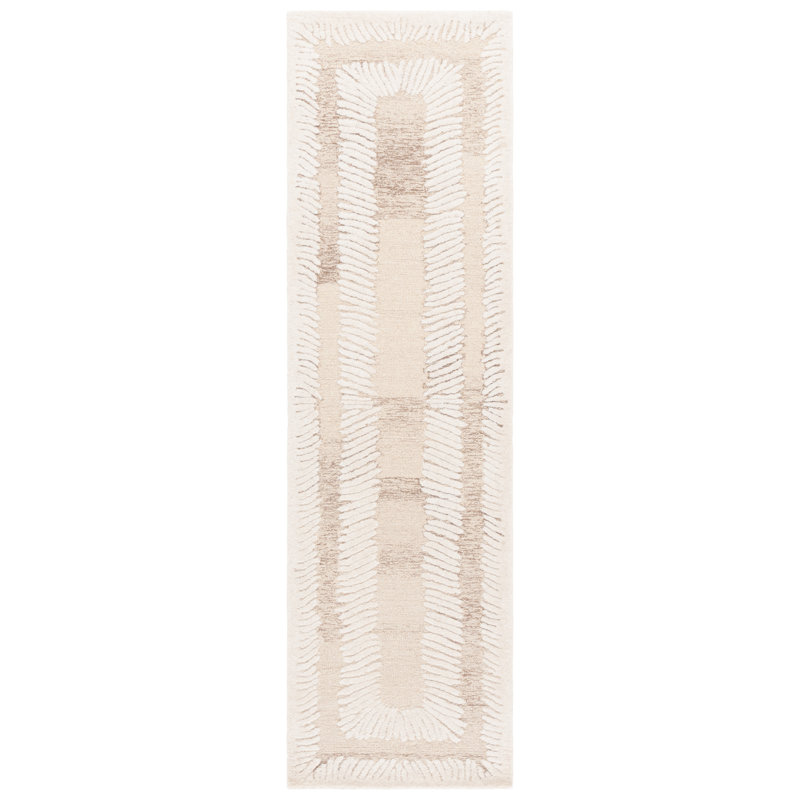 Seldon Ebony Hand Tufted Wool & Cotton Abstract Rug, Runner 2'3" x 8'
