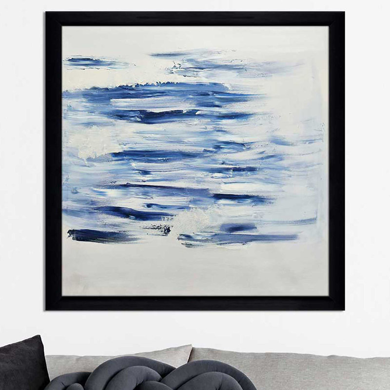Out of the Blue (Hort) - imprimé, H 37,5 po x l 37,5 po x P 1 po, Cadre noir