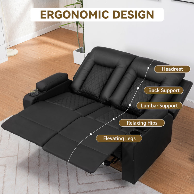 Cambronero 142cm Wide Home Theatre Recliner