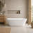 67 in. L x 29.5 in. W Spa-Style Deep Soaking Freestanding Acrylic Bathtub with Drain and Overflow, Glossy White