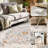 Soft Washable Vintage Floral Area Rug With Non-Slip Backing In Multicolor-1509547257-1509547259