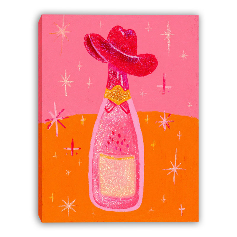 «Pink Celebration», art mural sur toile tendue, H 16 po x l 12 po x P 1 po