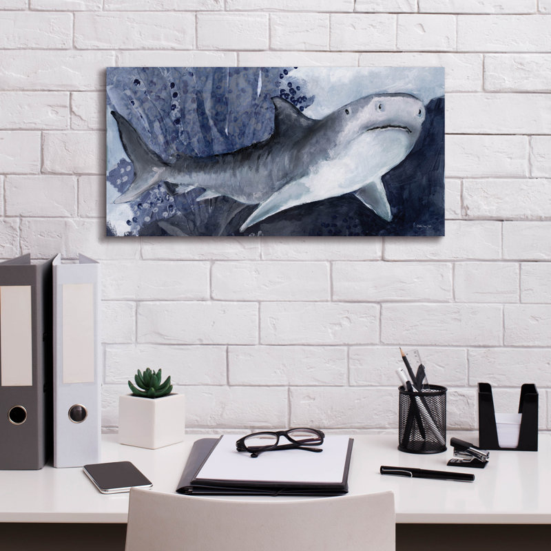 «Shark Swim 2» par Stellar Design Studio, H 12 po x l 24 po x P 0,75 po