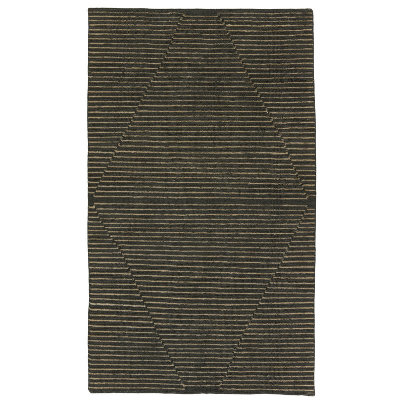Wendy Jane Geometric Area Rug in Charcoal, Rectangle 10' x 14'