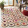 Doleman Hand Woven 70 Jute 30 Recycled Denim Fabric( Denim) Geometric Rug in Red/Natural