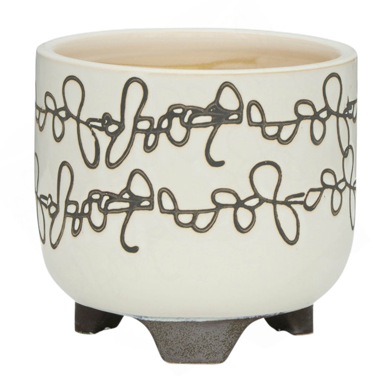 POT DE TABLE S / 2 EN CÉRAMIQUE 6/8 po, beige