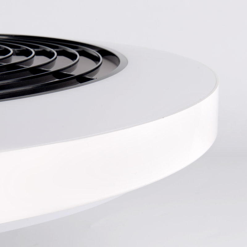Ventilateur de plafond encastré 20 "avec lumières et télécommande 3CCT Hemion, Noir