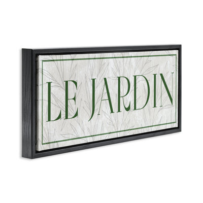 Cadre flottant Le Jardin sur feuilles minimes, design par Lil 'Rue