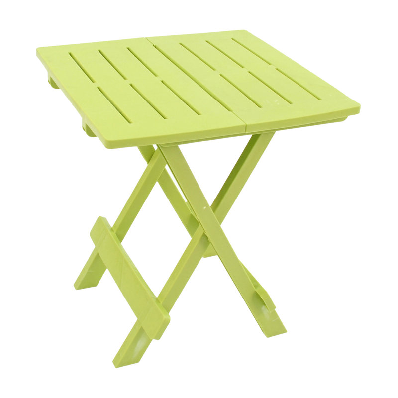 Drexell Folding Plastic Side Table, Lime