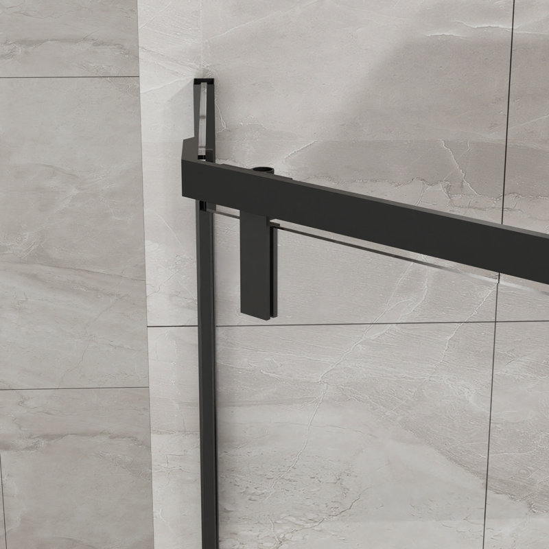 -angle Shower Door 36x36x72 - Matte Black, Clear Tempered Glass, 304 Stainless Steel Concrete Screws 36 In.d X In.w 72 In.h Toggle Anchors