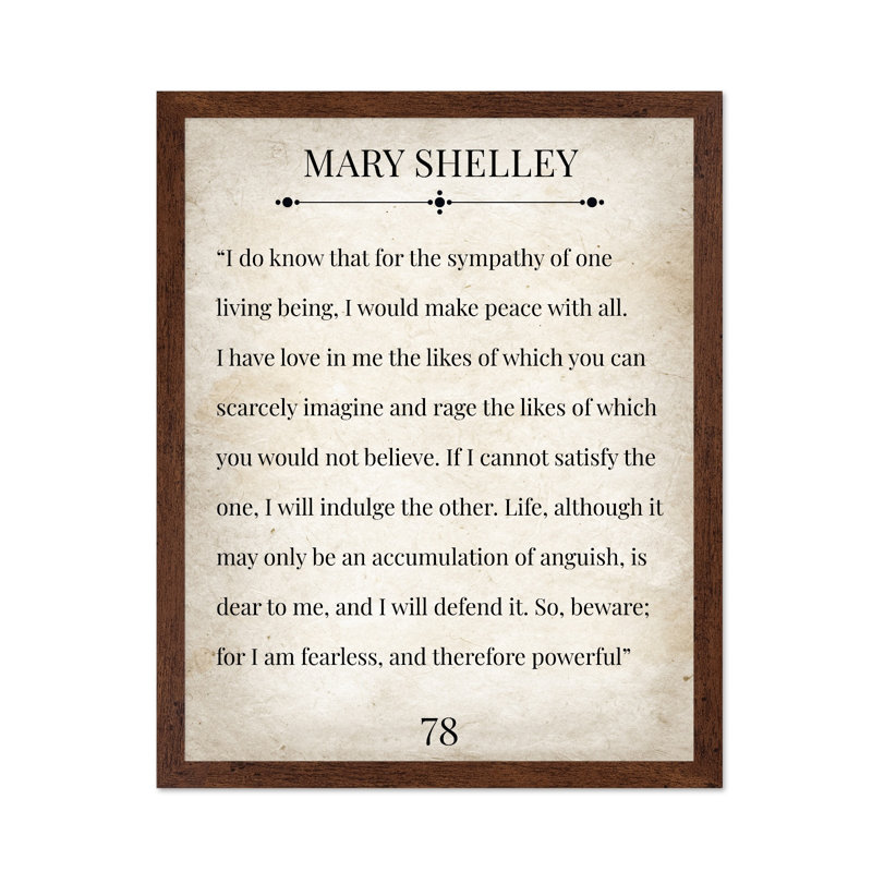 Mary Shelley Fearless, Affiche, H 12 po x l 16 po, Encadrement brun