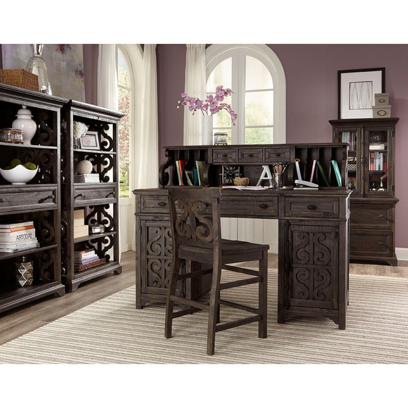 Bureau d'écriture avec bibliothèque, 2 pièces: bureau, bibliothèque