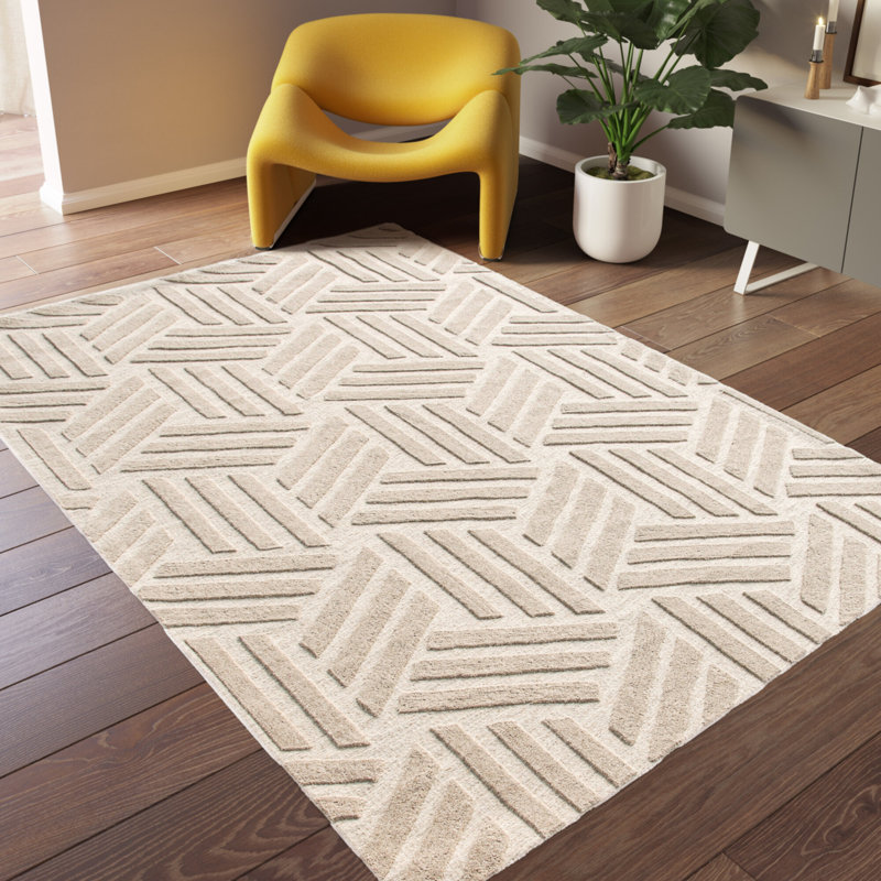 Marcenia Abstract Hand Woven Area Rug, Rectangle 200 x 290cm