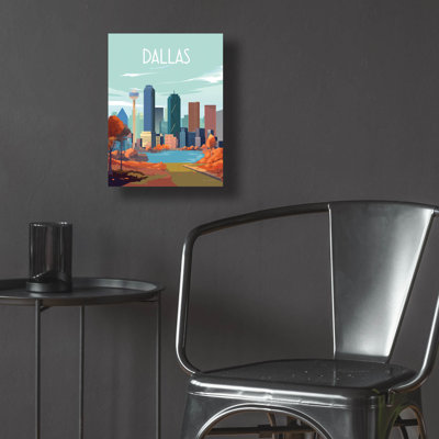  'City Sights Dallas' by Omar Escalante Acrylic Glass Wall Art, 12" x 16"