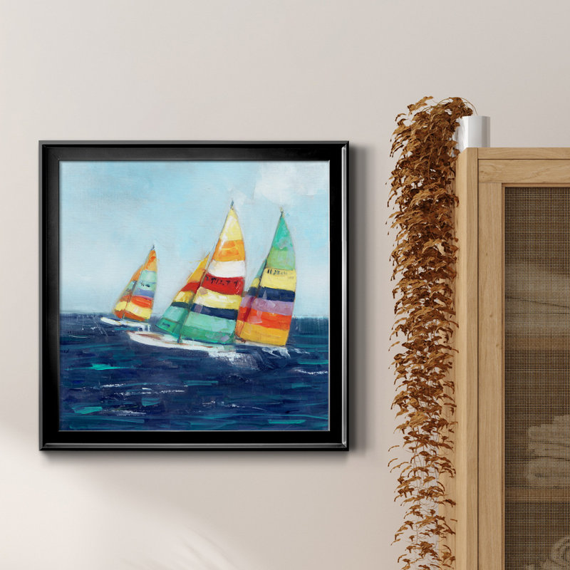 Wind Wind - Peinture sur toile encadrée, Toile avec cadre noir, H 26,5 po x l 26,5 po x P 1,5 po