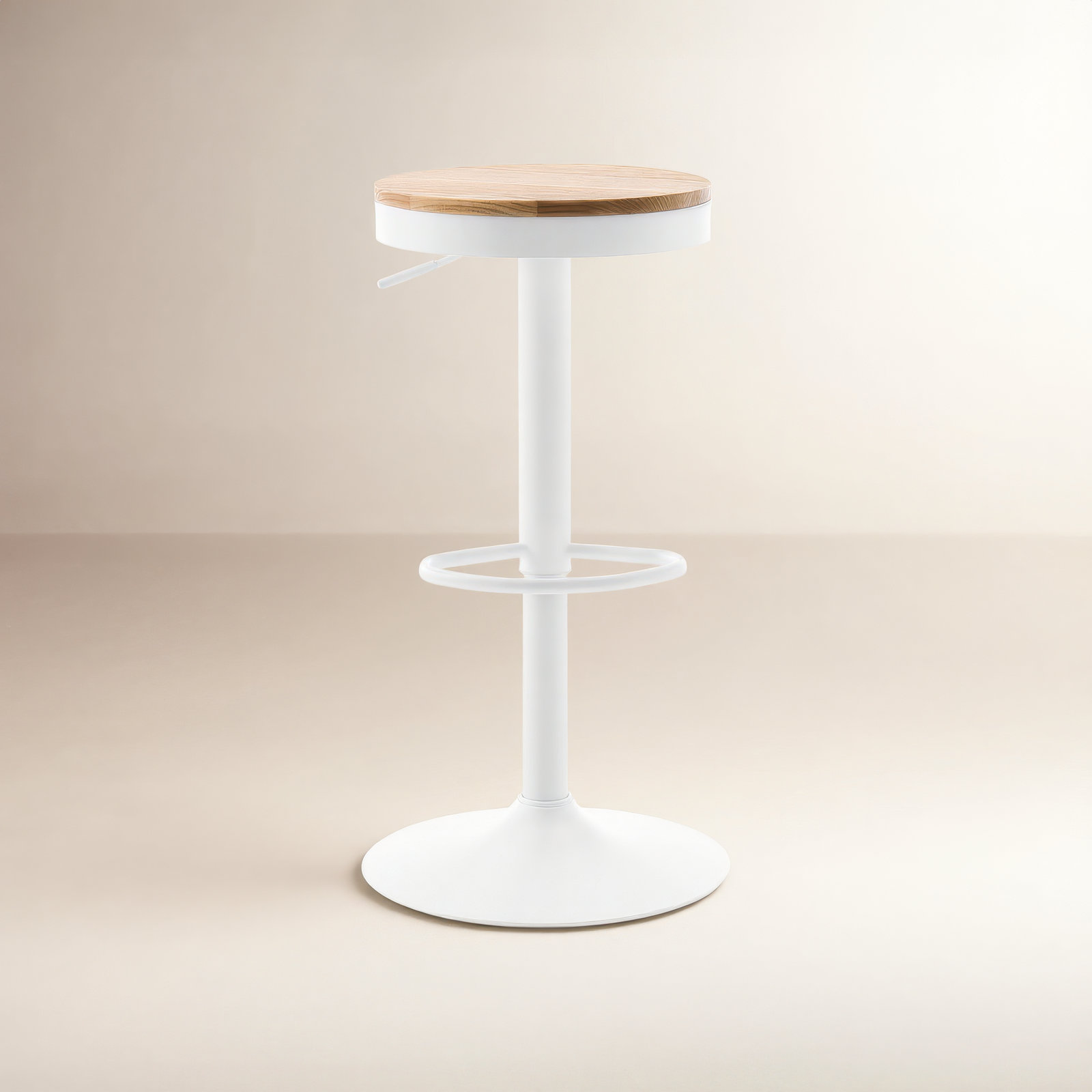 Jaina Swivel Bar Stool, 2, Brown/White