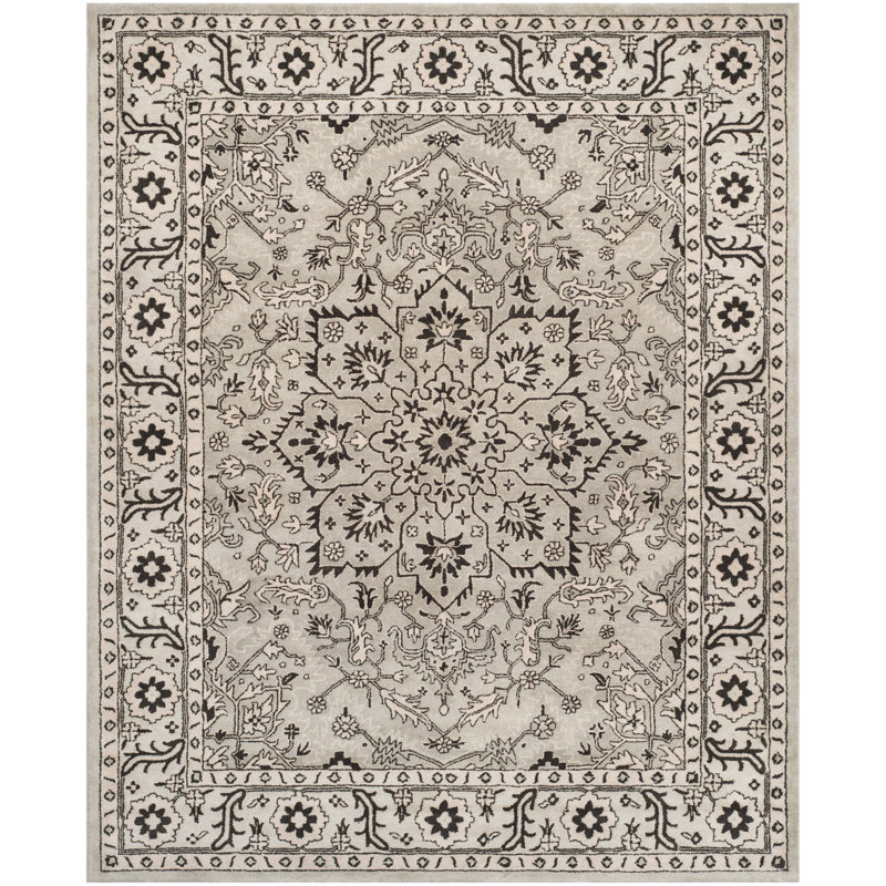 Tapis oriental en laine touffeté à la main Evans, Rectangle 3 pi x 5 pi